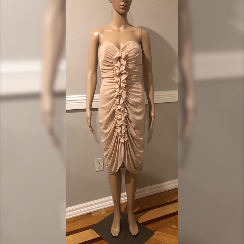 H&M Midi Dress Nude Sz 8